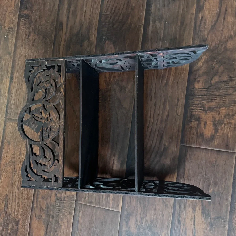 RARE VTG Tramp Handmade Art Nautical Wood Shelf Wall Hanging Sailboat Fretwork